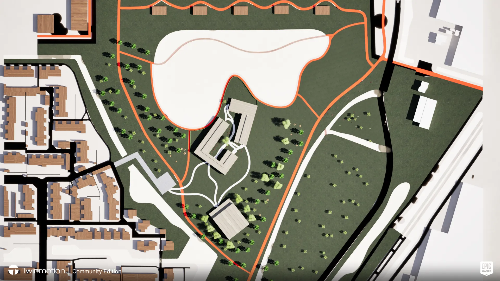Site context: park edge condition