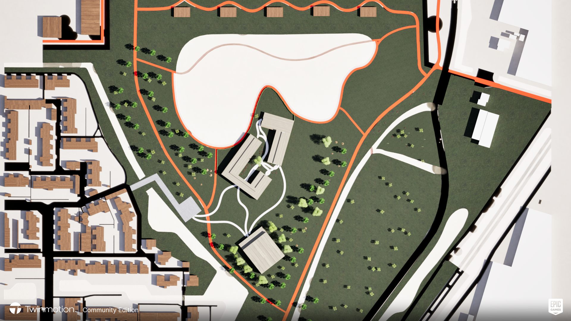 Site context: park edge condition